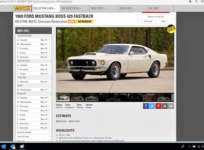 Ford Mustang Boss 429 NASCAR