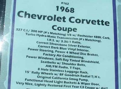 Corvette C2 Sting Ray 327 /300